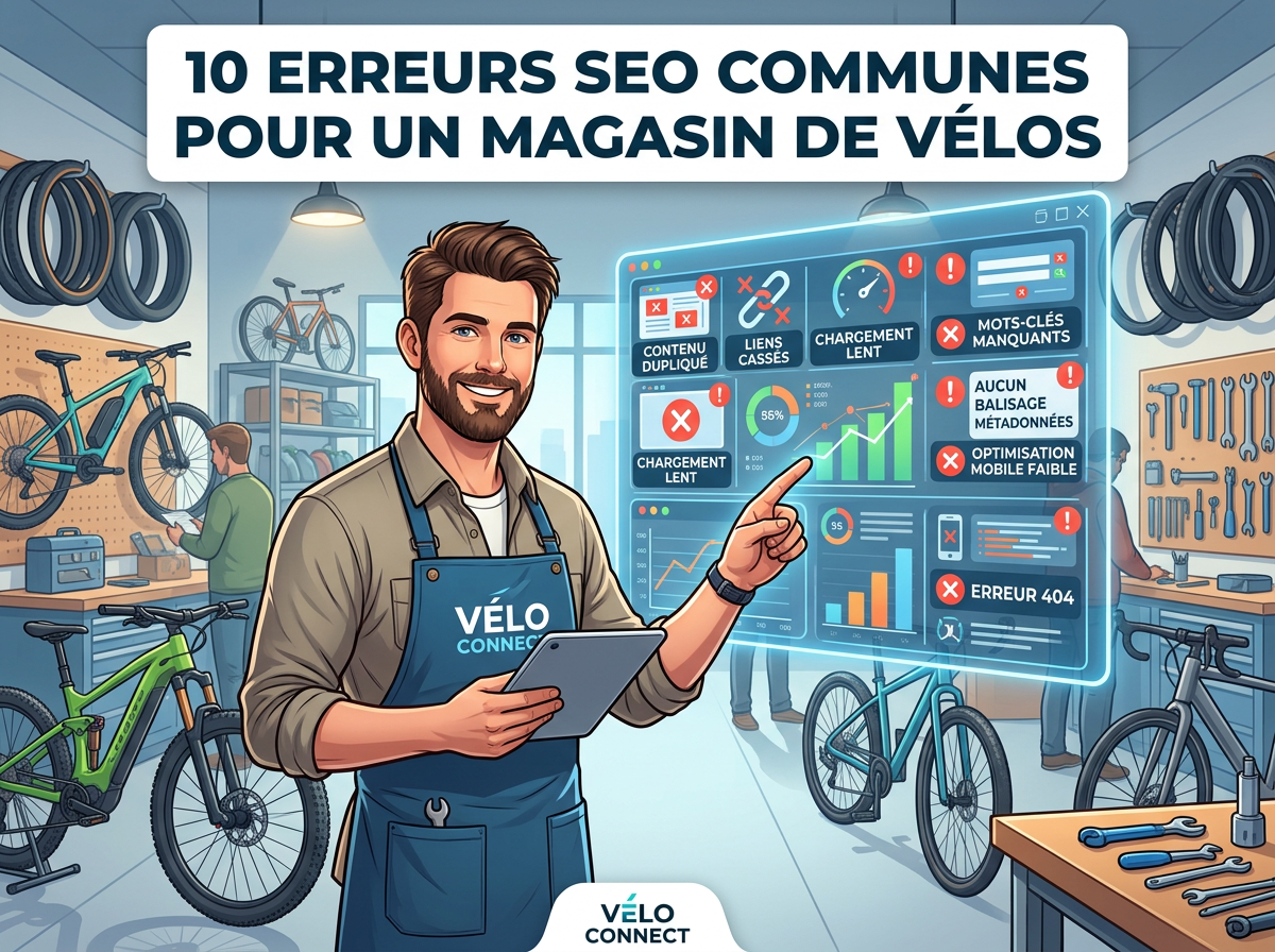 10 erreurs seo communes pour un magasin de vélos